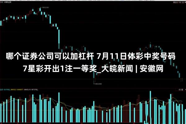 哪个证券公司可以加杠杆 7月11日体彩中奖号码  7星彩开出1注一等奖_大皖新闻 | 安徽网