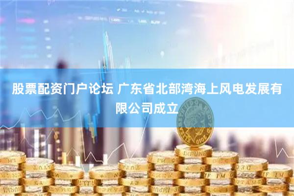 股票配资门户论坛 广东省北部湾海上风电发展有限公司成立